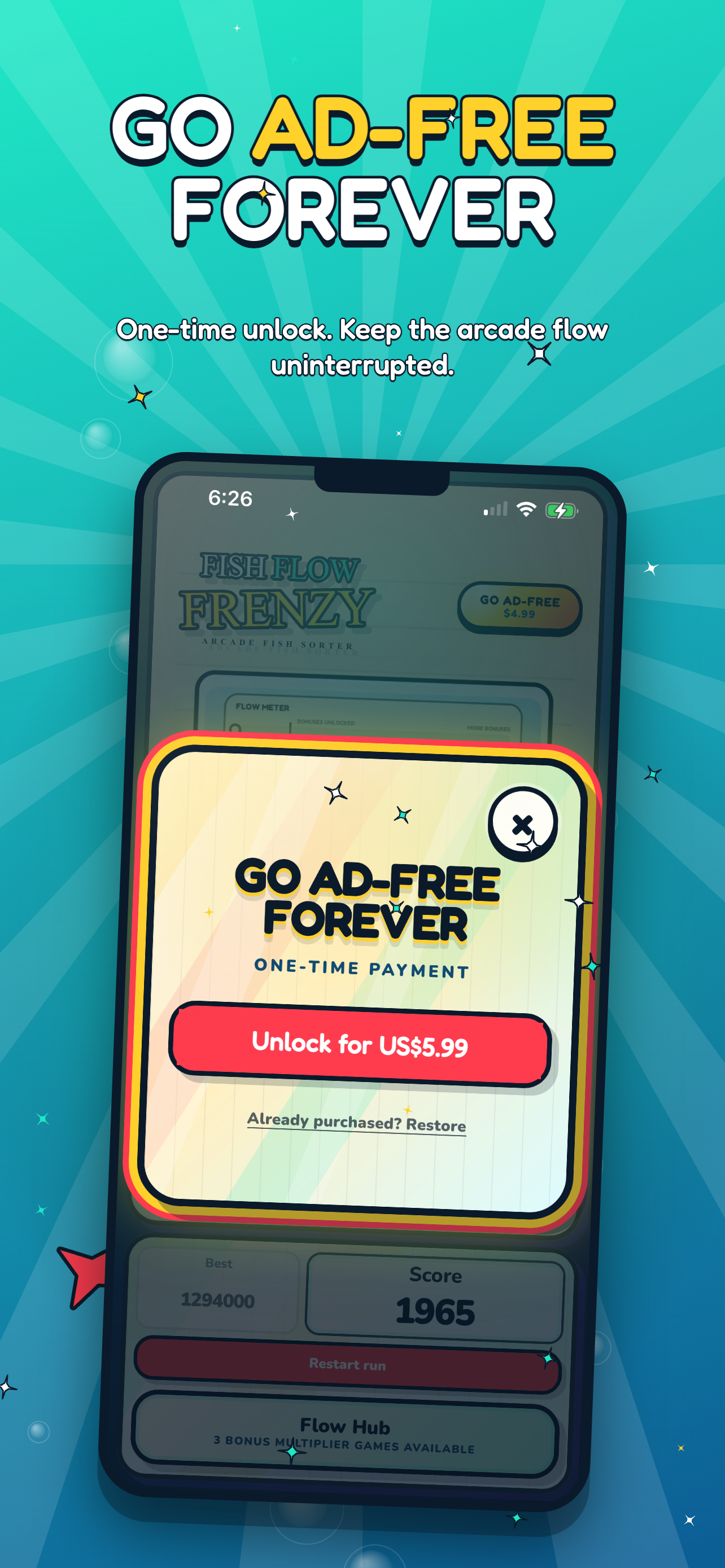 Flow Hub ad-free option